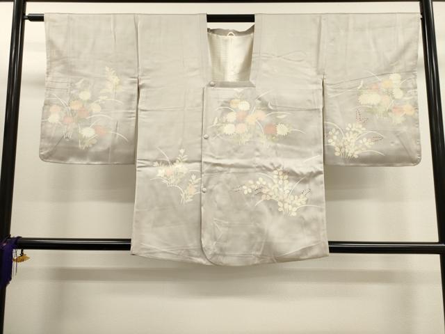 平和屋着物■道行コート　草花文　正絹　逸品　未使用　CAAL4160dy