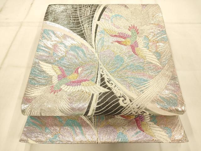 平和屋着物◎リチャード・クレイダーマン　佐賀錦　六通柄袋帯　唐織　鳳凰花文　金銀糸　正絹　逸品　AAAO1101fw