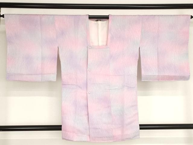 平和屋着物■フランソワーズ・モレシャン　道行コート　よろけ間道地紋　鈴乃屋扱い　ショール付き　正絹　逸品　未使用　AAAO9597bw
