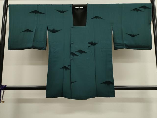 平和屋着物■道行コート　リバーシブル　モール織　遠山文　正絹　逸品　CAAL4075dy