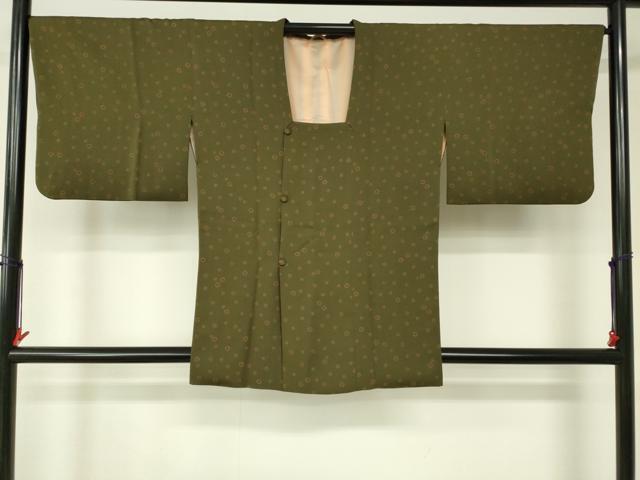 平和屋着物■道行コート　舞花文　正絹　逸品　DAAK9419cm