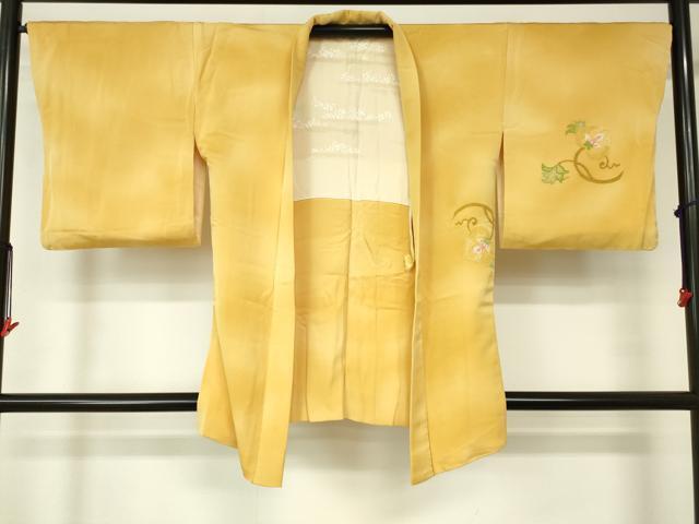 平和屋着物■中国三大刺繍　相良刺繍　総刺繍　羽織　枝花文　暈し染め　正絹　逸品　DAAK9468cm