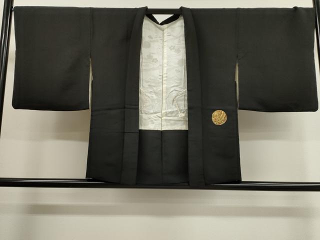 平和屋着物■羽織　総刺繍　駒刺繍　毬　黒地　金銀糸　正絹　逸品　CAAL4063dy