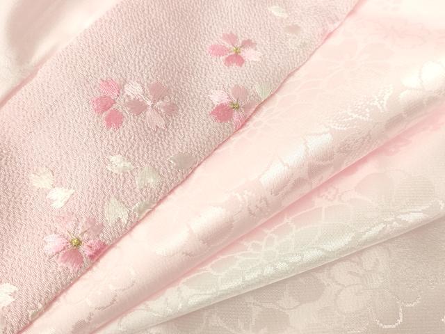 平和屋着物■振袖用長襦袢　無双仕立て　流水花地紋　暈し染め　半襟刺繍　洗える着物　DAAJ8467cm