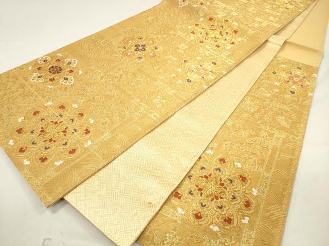平和屋着物◎佐賀錦 六通柄袋帯 唐織 正倉院花文 金糸 正絹 逸品 平和屋着物◎佐賀錦 六通柄袋帯 唐織 正倉院花文 金糸 正絹 逸品