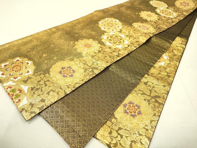 平和屋着物○佐賀錦 六通柄袋帯 正倉院花唐草文 金糸 正絹 逸品 平和屋着物○佐賀錦 六通柄袋帯 正倉院花唐草文 金糸 正絹 逸品