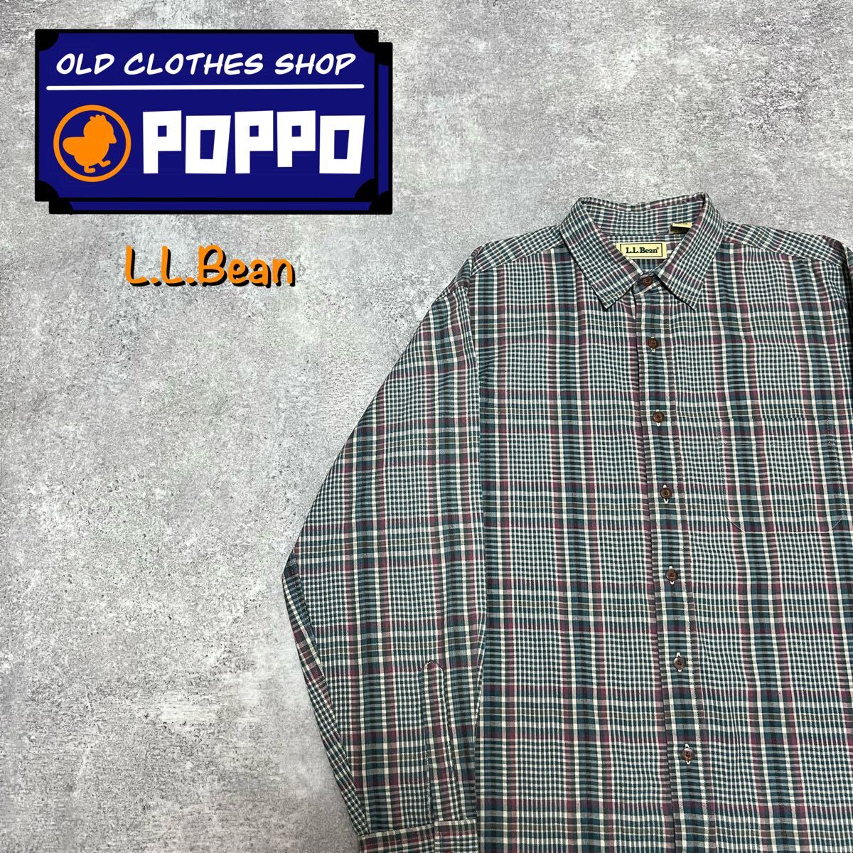 エルエルビーンL.L.Bean アクエリアスワークチェックシャツ 80s〜 長袖シャツ