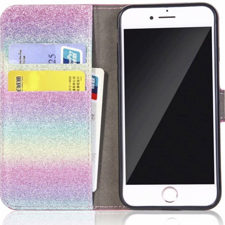 iphone роскошный 3D кейс радуга цвет Rainbow Kirakira блокнот type [ один колесо. цветок ]