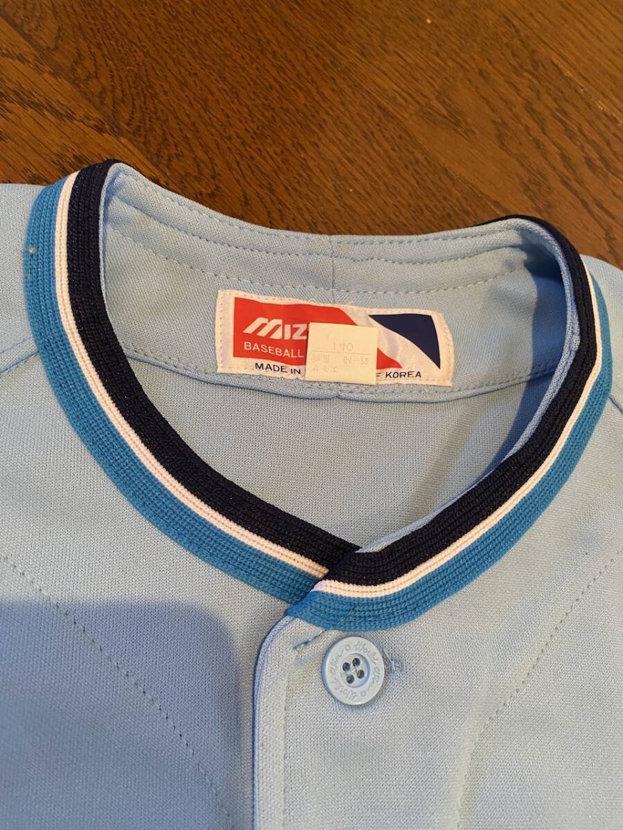 當(dāng)時(shí)物　未使用　デッドストック　Mizuno　ミズノ　野球ユニフォームシャツ　ジュニア　品番：52MJ-4621　サイズ：140　KK3271