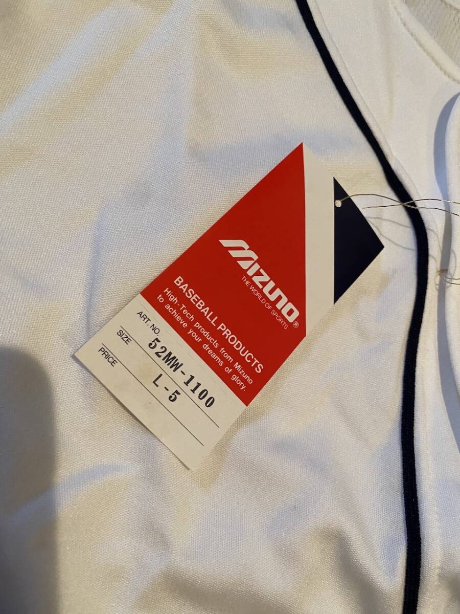 當(dāng)時(shí)物　未使用　デッドストック　Mizuno　ミズノ　野球ユニフォームシャツ　品番：52MW-1100　サイズ：L-5　KK3340
