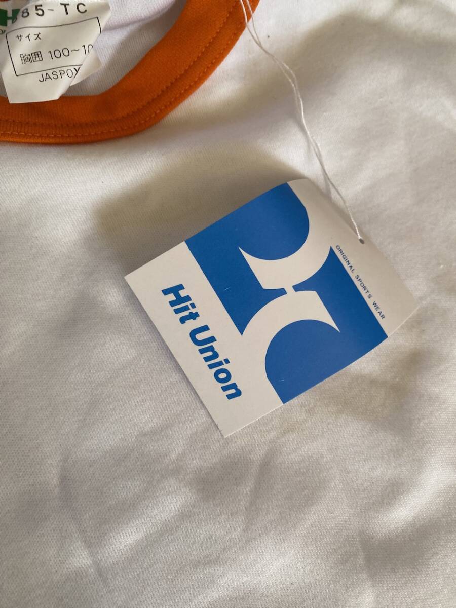 當(dāng)時物　未使用　hit-union　ヒットユニオン　品番：585ーTC 　體操服半袖　tシャツ　半袖tシャツ　サイズ：O 　KK3489