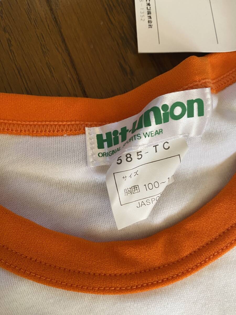 當(dāng)時物　未使用　hit-union　ヒットユニオン　品番：585ーTC 　體操服半袖　tシャツ　半袖tシャツ　サイズ：O 　KK3489