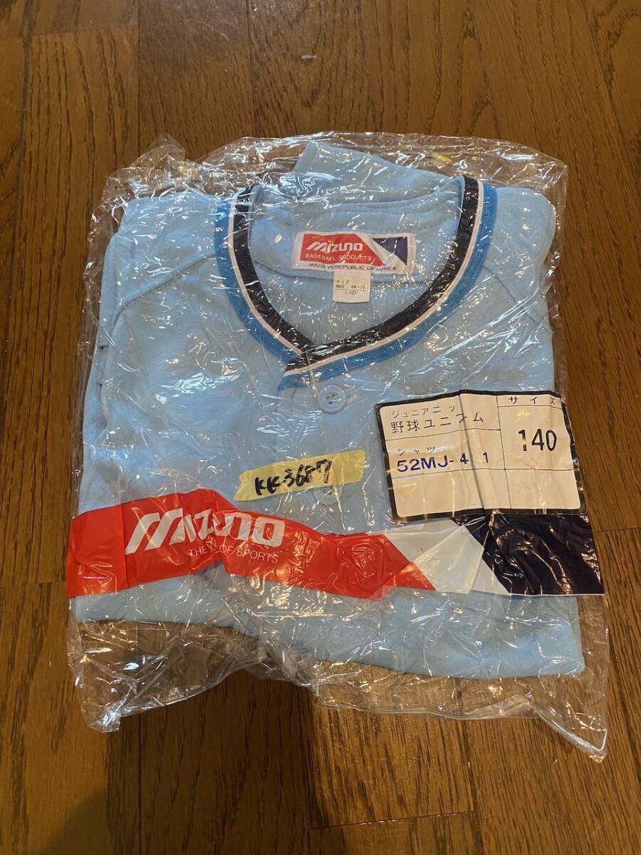 當(dāng)時(shí)物　未使用　デッドストック　Mizuno　ミズノ　野球ユニフォーム　シャツ　品番：52MJ-4621　サイズ：140　KK3687