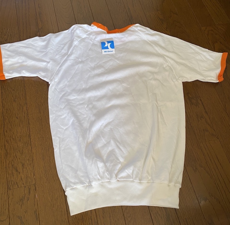 當(dāng)時物　未使用　hit-union　ヒットユニオン　品番：585ーTC 　體操服半袖　tシャツ　半袖tシャツ　サイズ：O 　KK3489