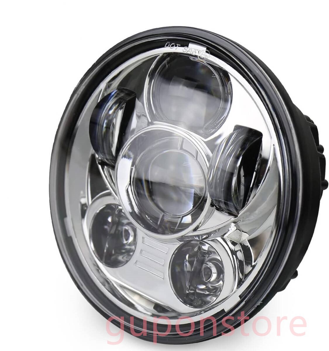 ■新品■ハーレーダビッドソン対応 5.75インチLEDヘッドライト 車検対応 Hi/Loビーム 高輝度 IP67防水 (シルバー)