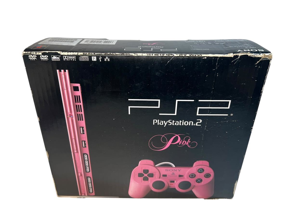 美品 PS2 本体 PlayStation2 SCPH-77000 ピンク