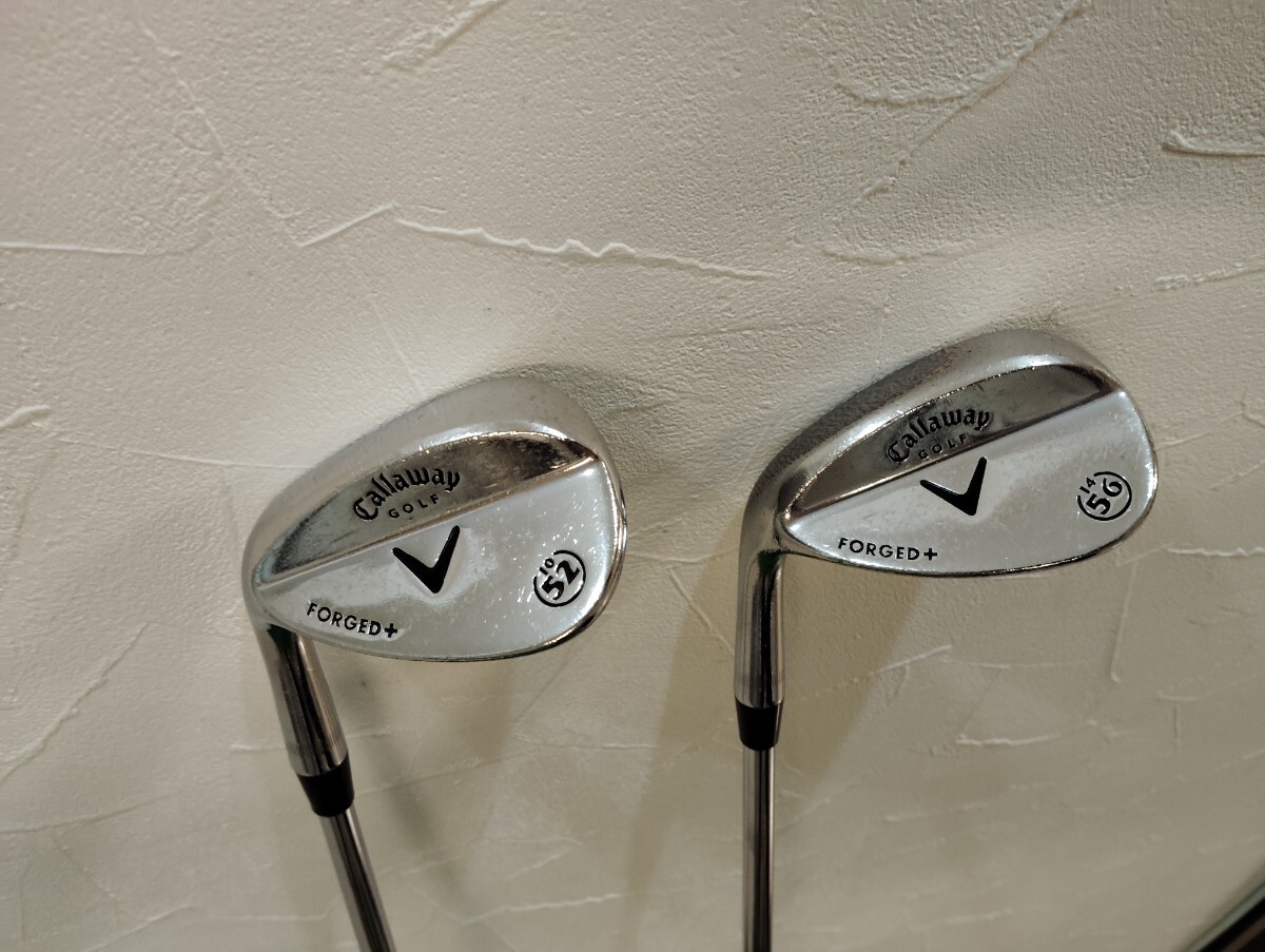 ★中古2本セット/レフティ/Callaway キャロウェイ FORGED＋ ウェッジ 52 56