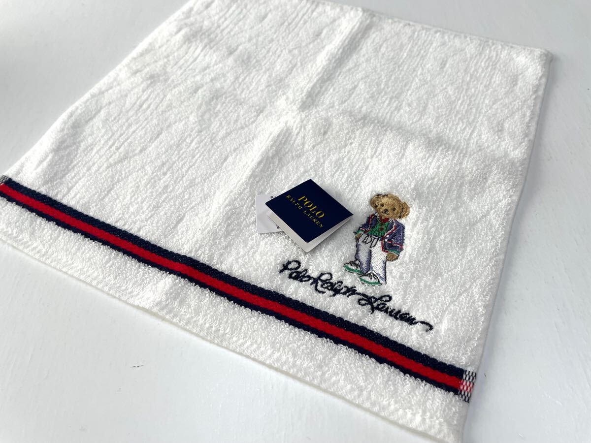 A 新品 ラルフローレン タオルハンカチ 2枚 ポロベア 刺繍(服飾