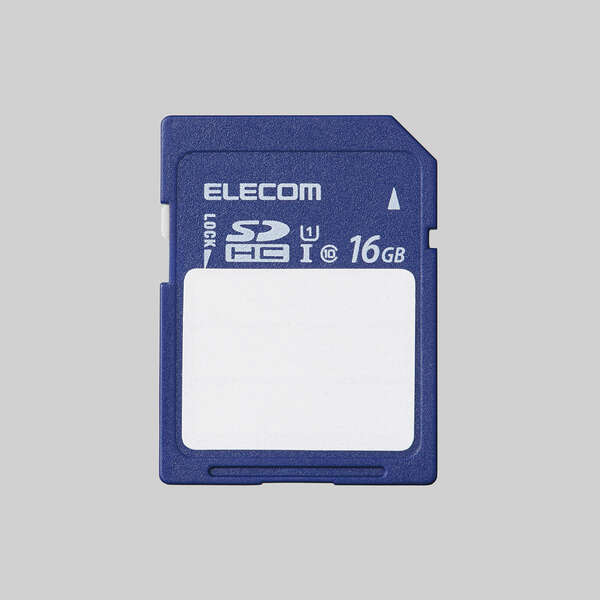 SDHCメモリカード 16GB 撮影日時(shí)や保存內(nèi)容などを書き込めるフリースペースが大きいラベル採(cǎi)用 SDカードが入るケース付: MF-FS016GU11C