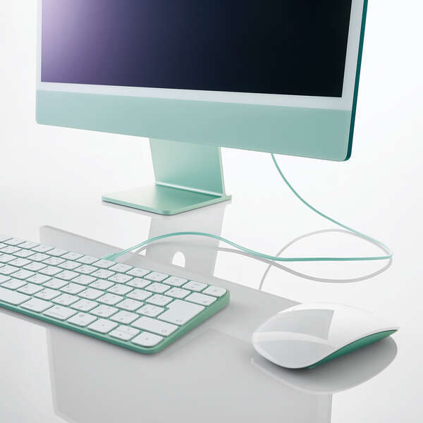 USB-C to Lightning кабель 1.0m 24 дюймовый iMac соответствующий . цвет iPhone. высокая скорость зарядка . соответствует Apple. стандартный лицензия . получение : U2C-APCL10GN