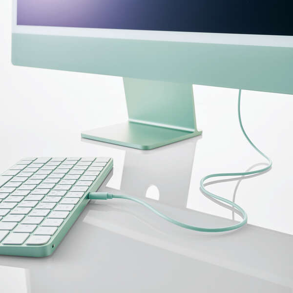 USB-C to Lightning кабель 1.0m 24 дюймовый iMac соответствующий . цвет iPhone. высокая скорость зарядка . соответствует Apple. стандартный лицензия . получение : U2C-APCL10GN
