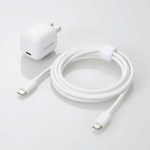 USB AC充電器 USB Power Delivery準拠 最大出力30W USB Type-C - USB Type-Cケーブル(1.5m)付属タイプ: MPA-ACCP8130WH