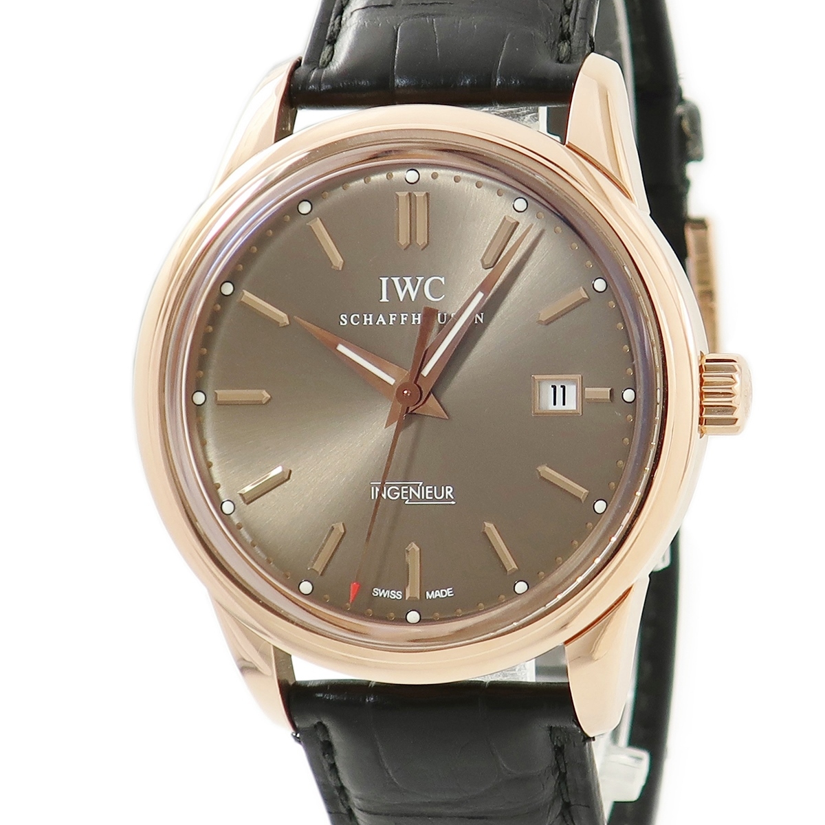 IWC インヂュニア オートマチック IW323312 K18PG無垢 ブラウン バー デイト 自動巻き