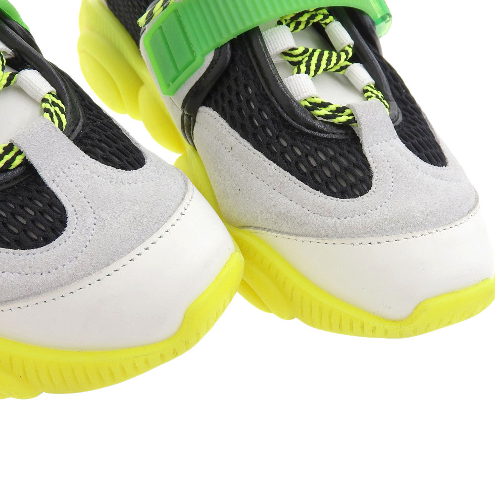 美品 モスキーノ クチュール 2020年商品 ジェンナリーノ ロゴプリント レザー スニーカー 41 25.5‐26cm メンズ 定価101200円_画像3