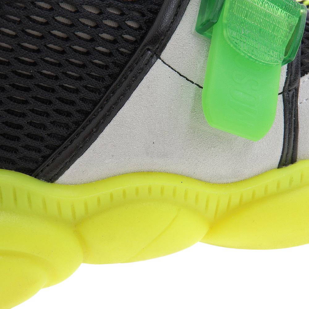 美品 モスキーノ クチュール 2020年商品 ジェンナリーノ ロゴプリント レザー スニーカー 41 25.5‐26cm メンズ 定価101200円_画像5