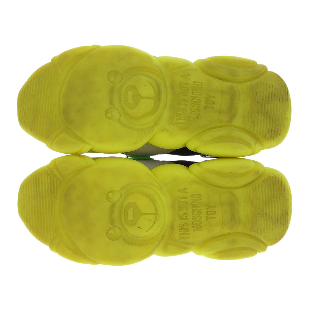 美品 モスキーノ クチュール 2020年商品 ジェンナリーノ ロゴプリント レザー スニーカー 41 25.5‐26cm メンズ 定価101200円_画像9