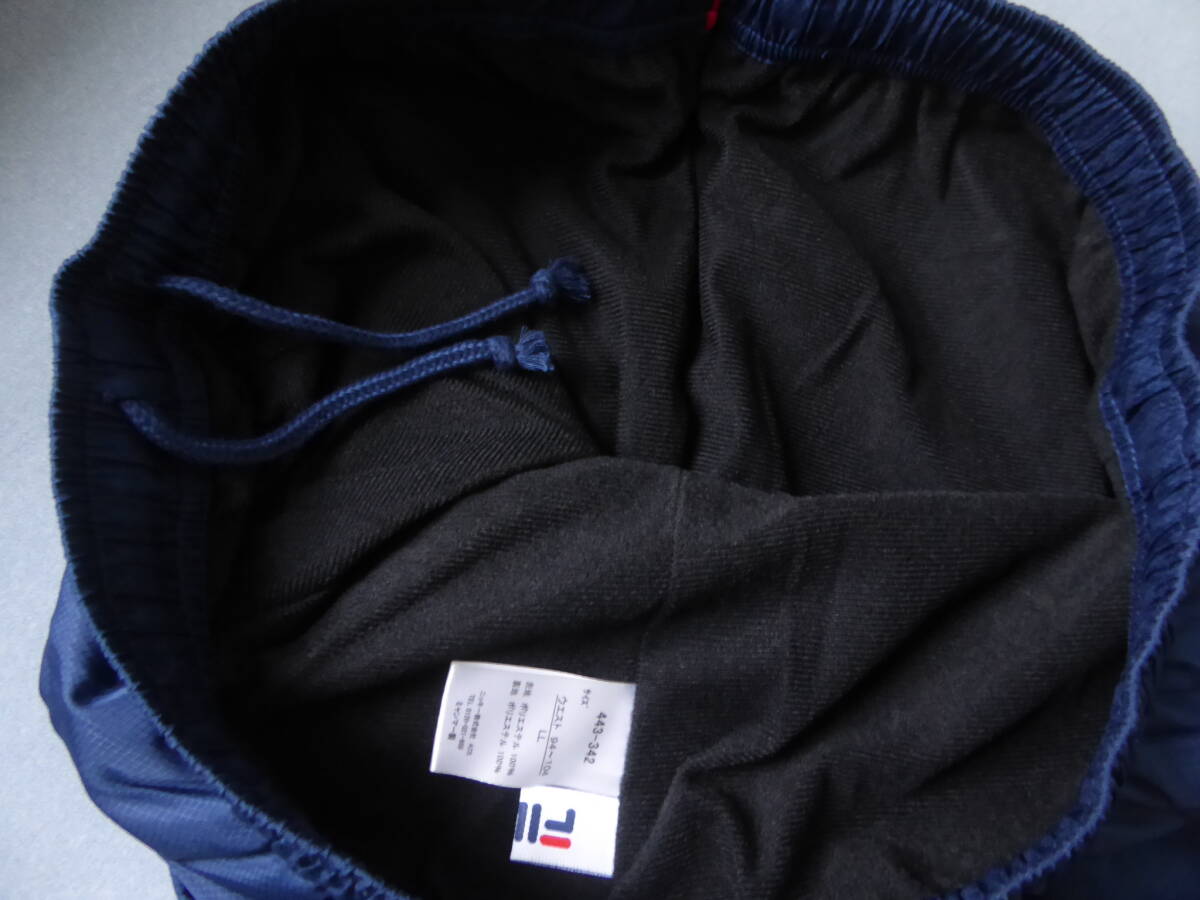 FILA フィラ UVカット 裏起毛 保温 防寒 ウインドブレーカー パンツ　LL　紺_画像5