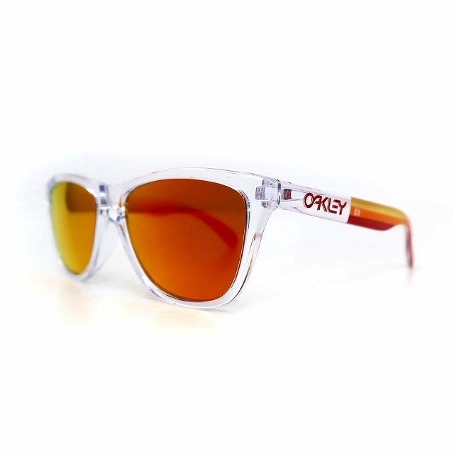 ★25%OFF★　OAKLEY オークリー【FROGSKINS (A)】 POLISHED CLEAR/PRIZM RUBY 009245-7354 【送料無料※沖縄離島は除く】