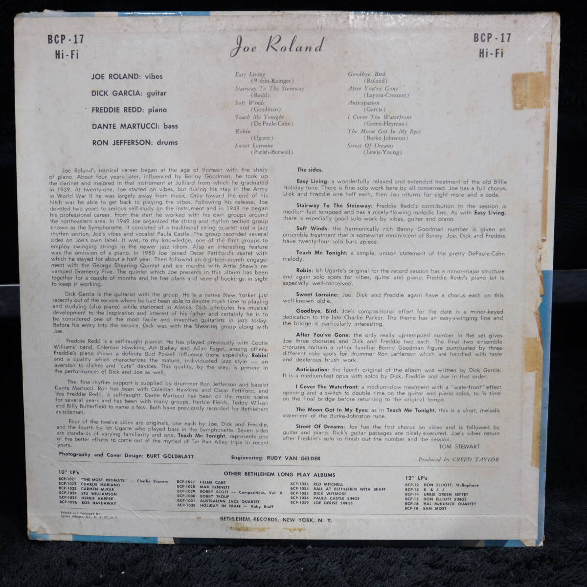 Bethlehem【 BCP 17 : Joe Roland Quintette 】DG_画像2