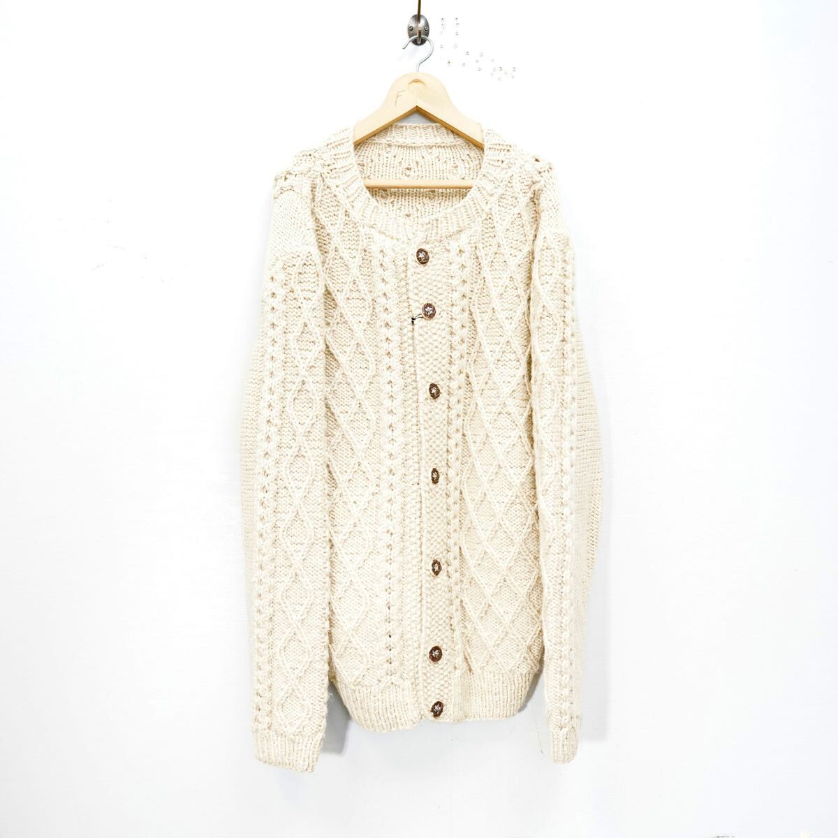 EU VINTAGE CABLE DESIGN TYROLEAN KNIT CARDIGAN/ヨーロッパ EU VINTAGE CABLE DESIGN TYROLEAN KNIT CARDIGAN/ヨーロッパ