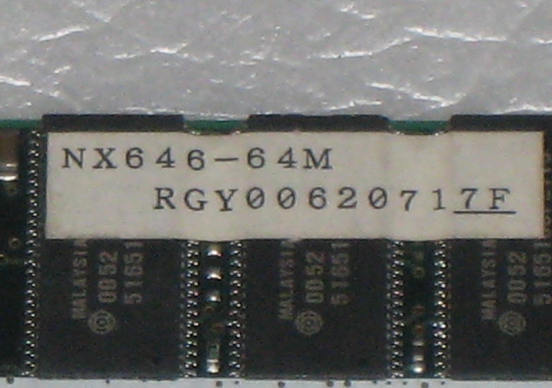 hd20　I.O DATA　NX646-64MとPrincetop　P144E-64　64MB　2枚