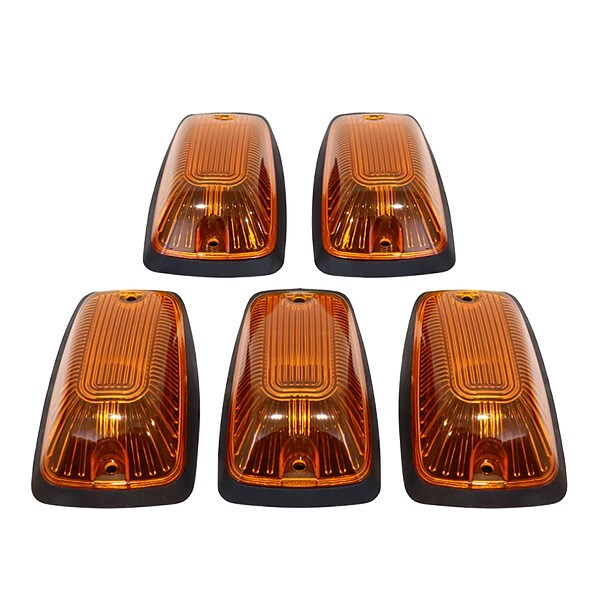 12V LED ルーフマーカー デューリーマーカー 5個(gè)セット シボレー ハマー風(fēng) オフロード SUV アンバー オレンジ ルーフライトT10 ソケット付