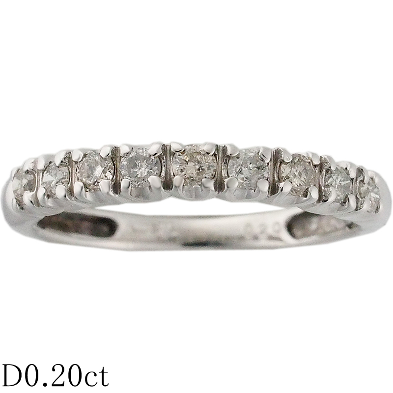 ダイヤモンド/0.20ct リング K14WG 5号