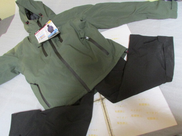 ルキア（LIKIA）　防水防寒ウィンター透湿ストレッチスーツ　WBA２３０４　サイズ：LL　カラー：オリーブ　未使用品