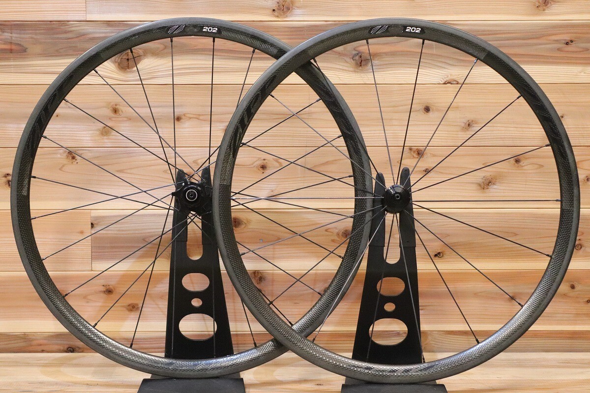 超軽量! ジップ ZIPP 202 RIM シマノ 11S/12S カーボン チューブラー TU ロードバイク ホイールセット 【広島店】