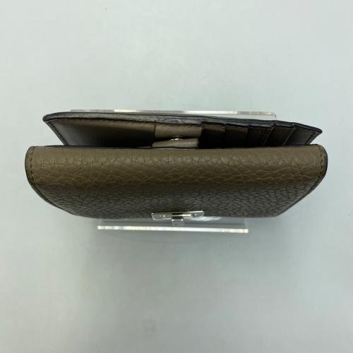 FENDI フェンディ 8M0438 二つ折り財(cái)布 ブランド レディース メンズ レザー グレージュ系 コンパクトウォレット