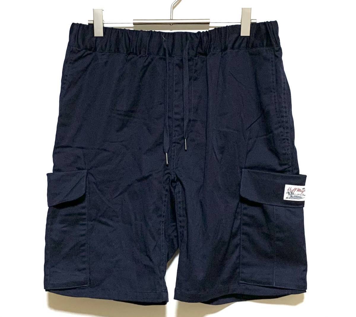 【新品】KRIFF MAYER カーゴ ショーツ(L)ネイビー クリフメイヤー ストレッチ ショーパン ハーフ パンツ ゴムパン キャンプ アウトドア_画像1