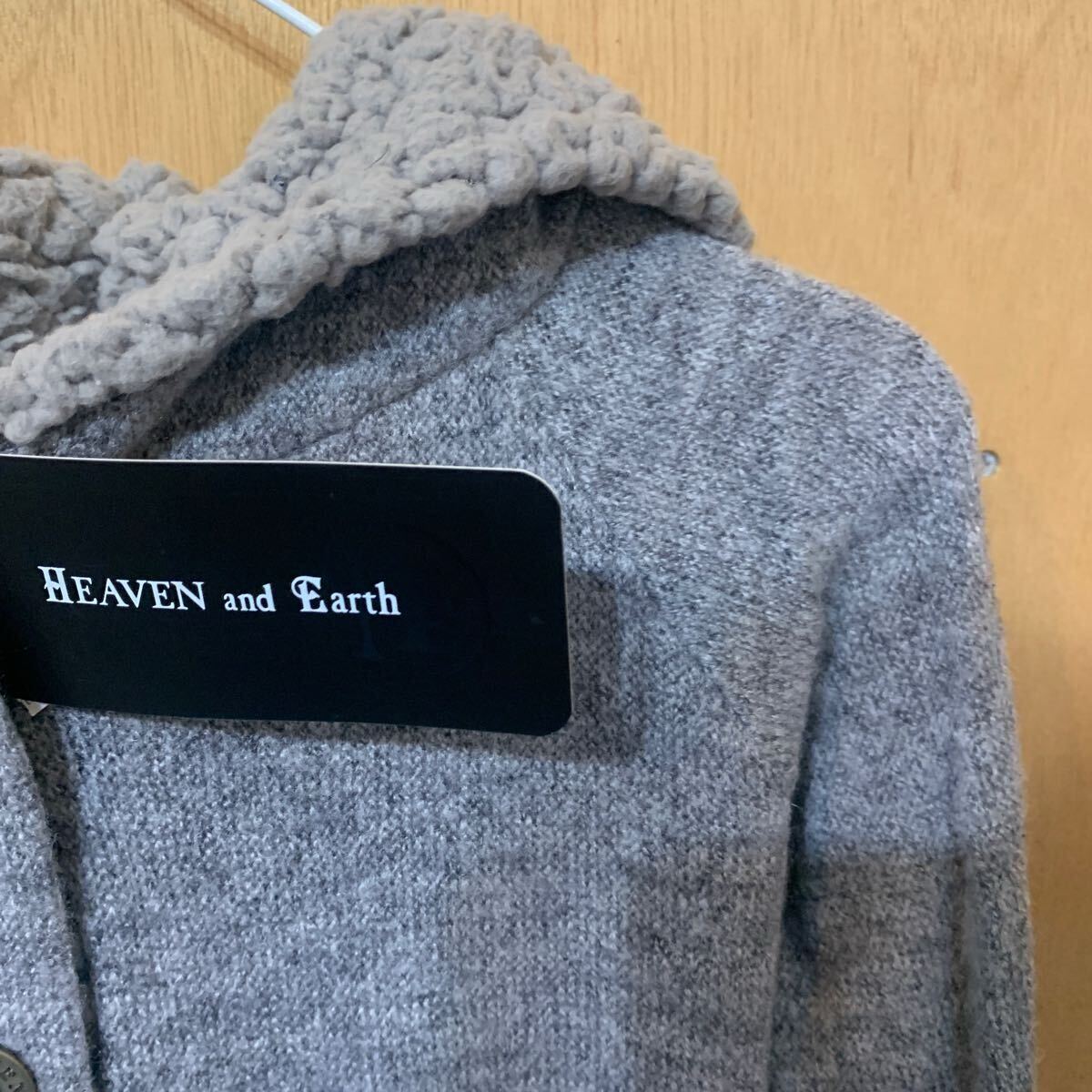 未使用品 タグ付き HEAVEN and Earth ヘブンアンドアース グレー 長袖 フードビジュニットワンピース パーカー レディース Mサイズ_画像6