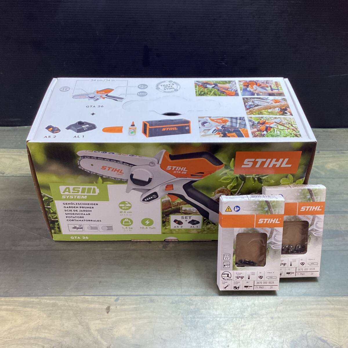 【未使用品】 STIHL スチール バッテリーガーデンカッター チェーンソー GTA26　【代引きOK】