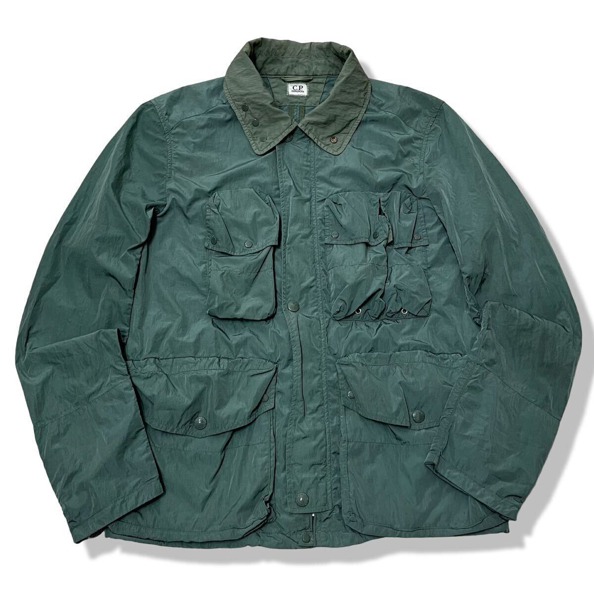 [2014SS]C.P.COMPANY(si-pi- Company )ga- men to большой нейлон защитные очки служебная программа жакет зеленый L блузон джемпер 