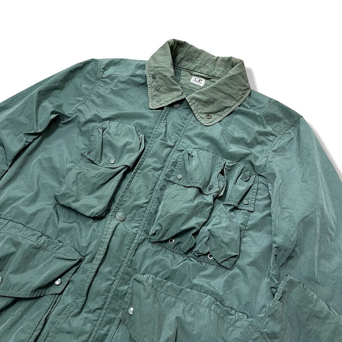 [2014SS]C.P.COMPANY(si-pi- Company )ga- men to большой нейлон защитные очки служебная программа жакет зеленый L блузон джемпер 