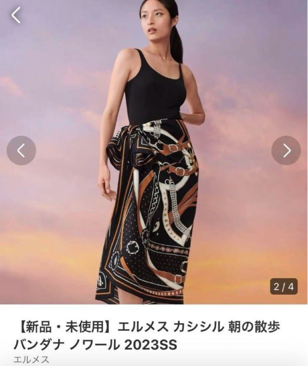エルメス 朝の散歩 バンダナ カレ140 カレジェアン カシミヤ エルメス 朝の散歩 バンダナ カレ140 カレジェアン カシミヤ