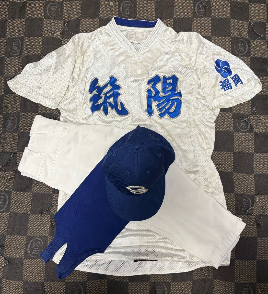 甲子園出場校】福岡県・筑陽学園高校野球部ユニフォーム Oサイズ 甲子園出場校】福岡県・筑陽学園高校野球部ユニフォーム Oサイズ