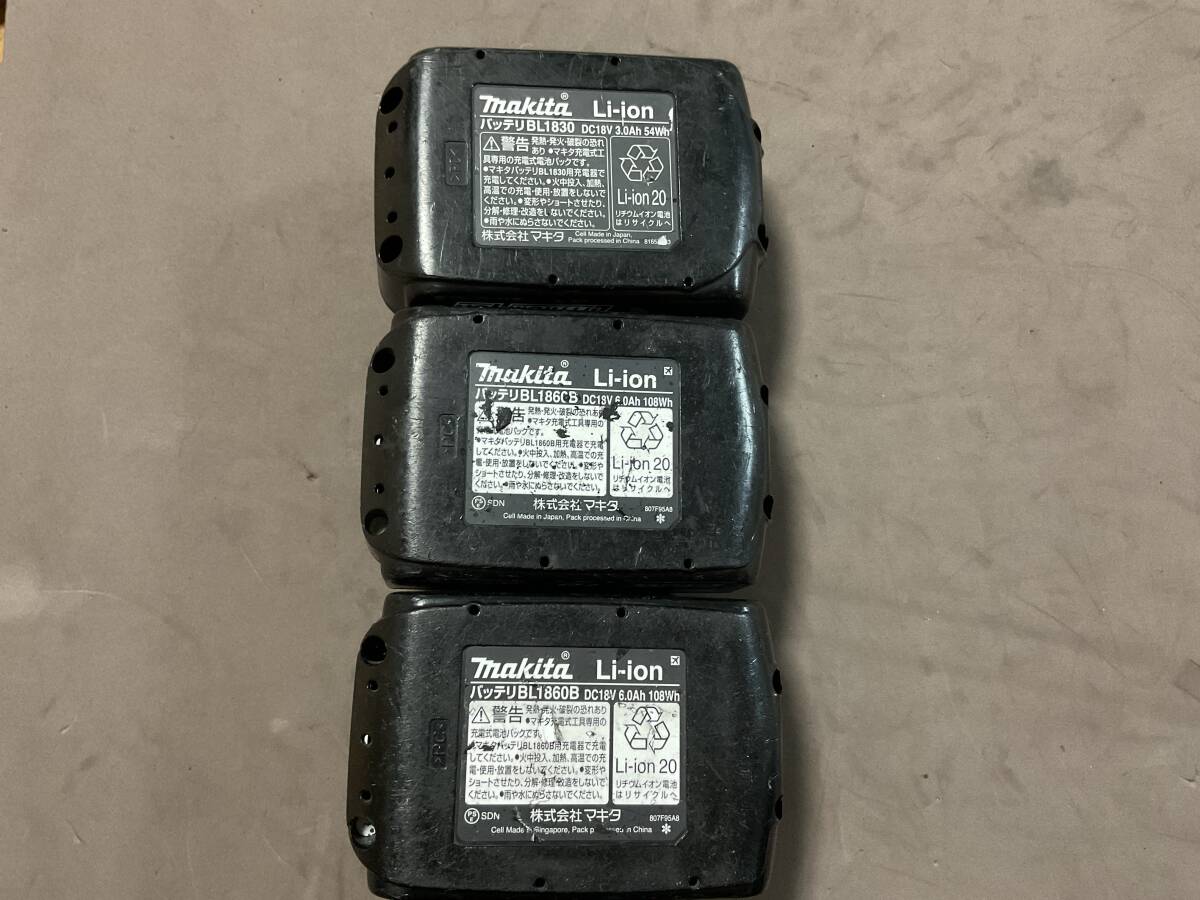 makita 18V 3.0Ah リチウム バッテリー BL1830B 2個　　BL1830 1個