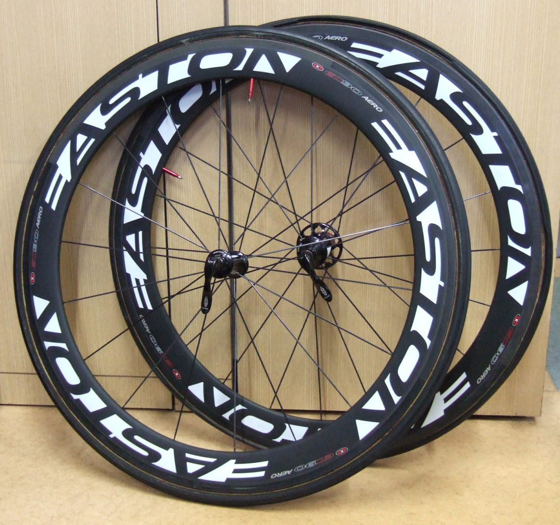 EASTON EC90 AERO カーボンホイール 700Cチューブラー 58mmハイト 前後用セット シマノカセット 10s専用