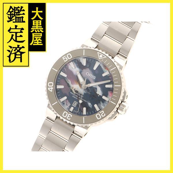 ORIS　オリス　AQUIS デイト アップサイクル　01 733 7766 4150　ステンレススチール　300m防水　回転ベゼル【200】C